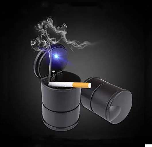 Portable Car Truck Auto Office Cigarette Ashtray LED - Set Of 2