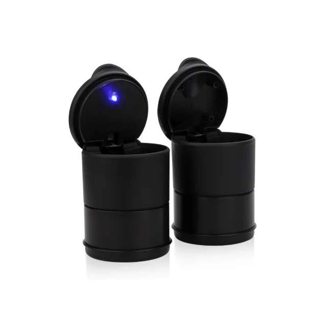 Portable Car Truck Auto Office Cigarette Ashtray LED - Set Of 2