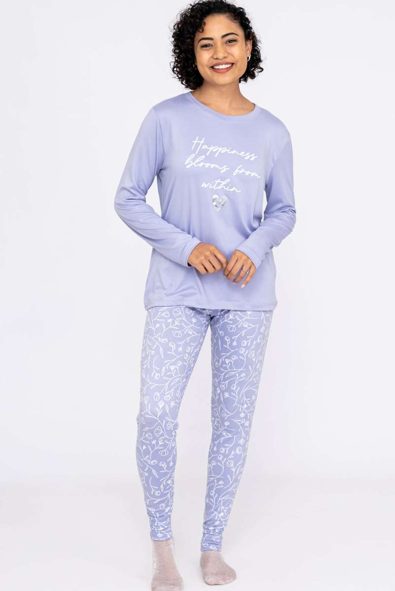 Womens Winter Pyjama Set Long Sleeve PJ