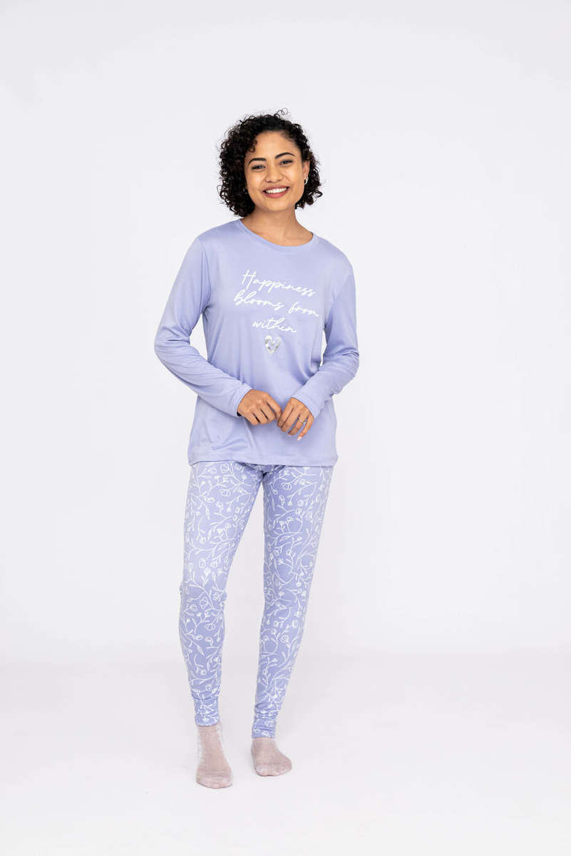 Womens Winter Pyjama Set Long Sleeve PJ