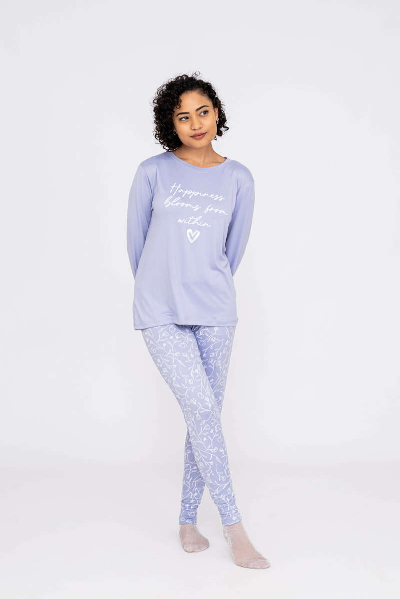 Womens Winter Pyjama Set Long Sleeve PJ