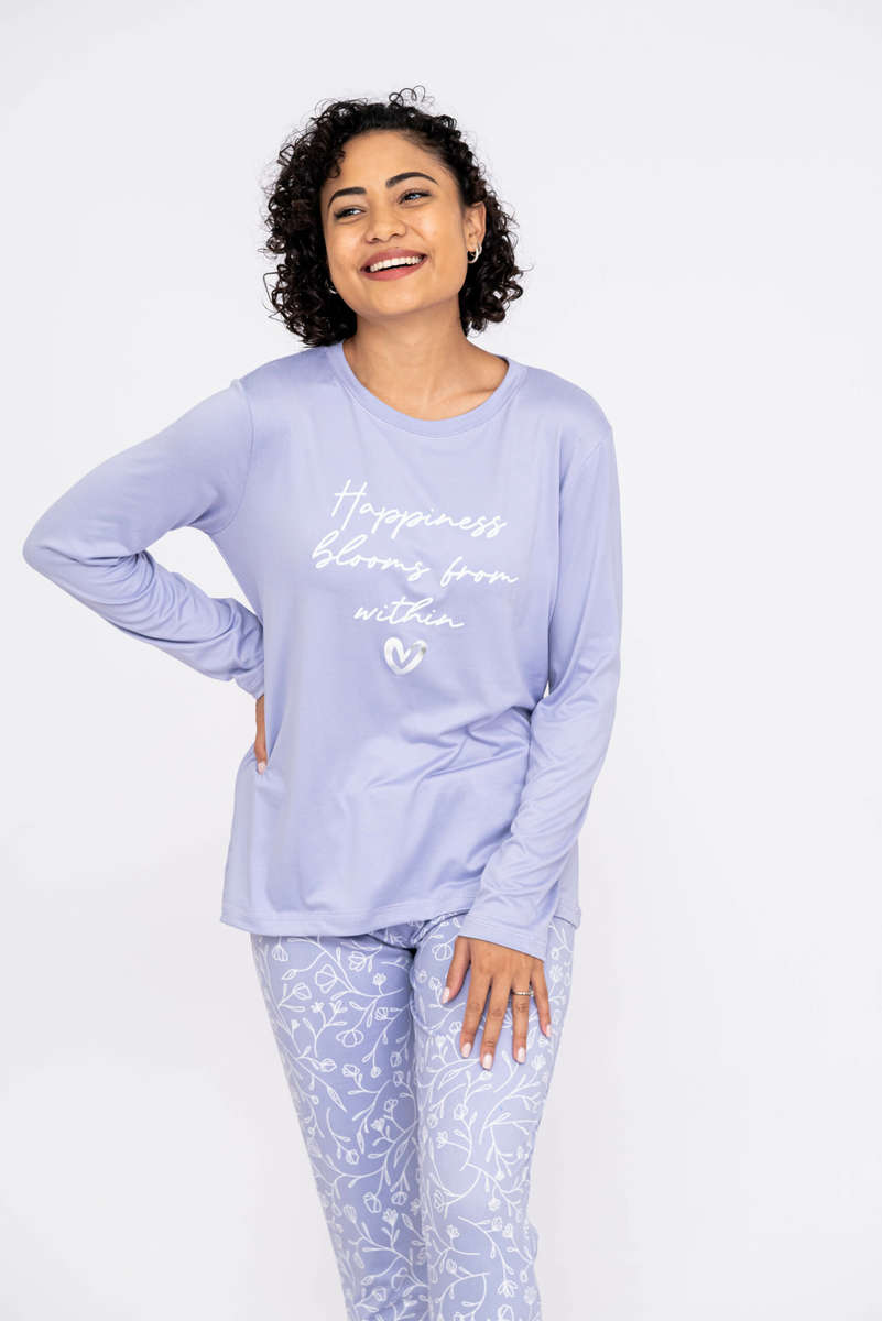 Womens Winter Pyjama Set Long Sleeve PJ