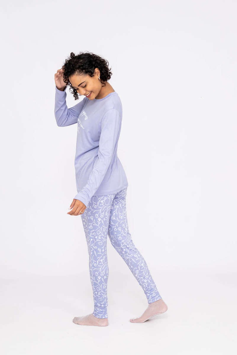 Womens Winter Pyjama Set Long Sleeve PJ
