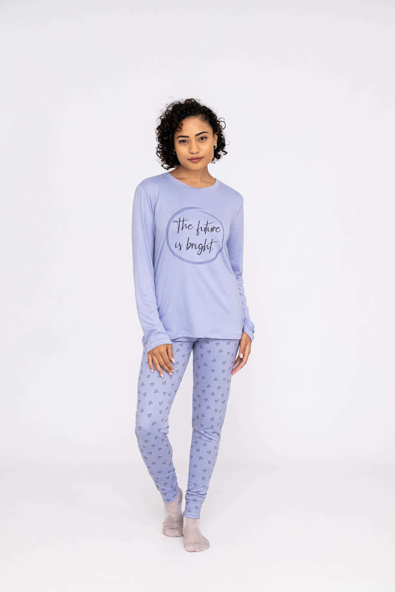 Womens Winter Pyjama Set Long Sleeve PJ