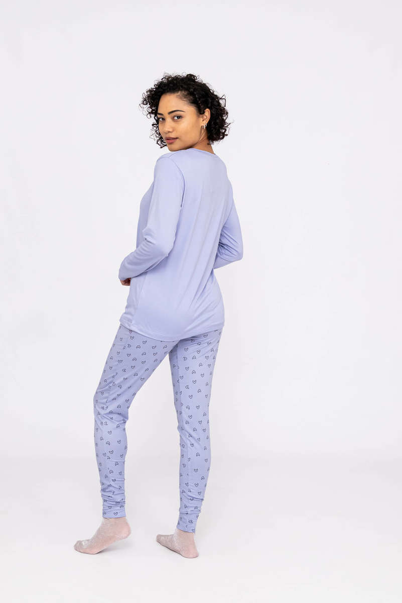 Womens Winter Pyjama Set Long Sleeve PJ