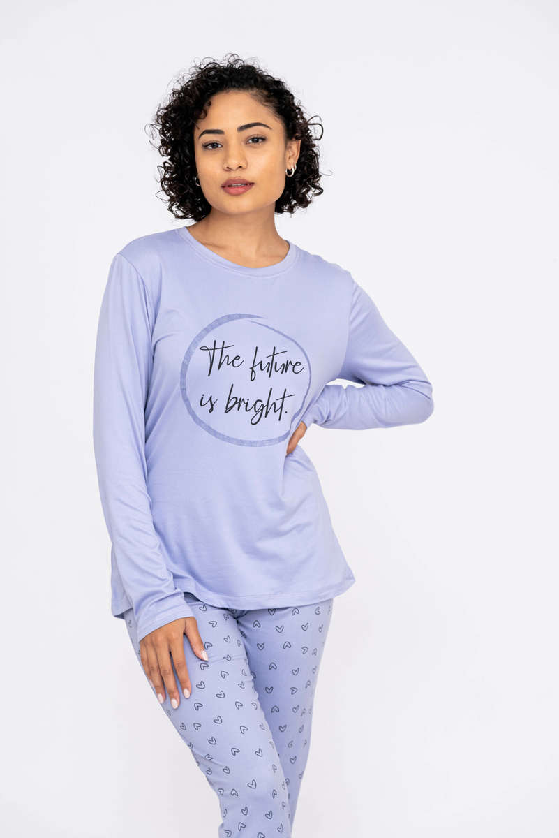 Womens Winter Pyjama Set Long Sleeve PJ