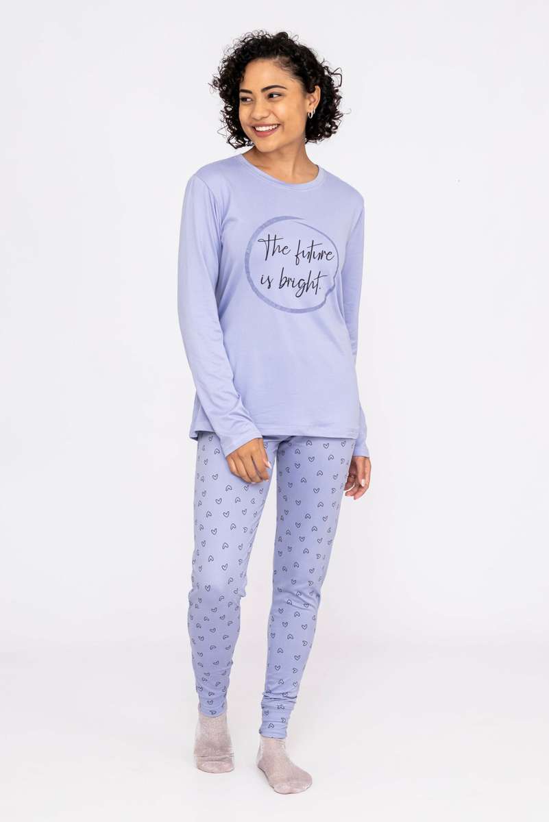 Womens Winter Pyjama Set Long Sleeve PJ
