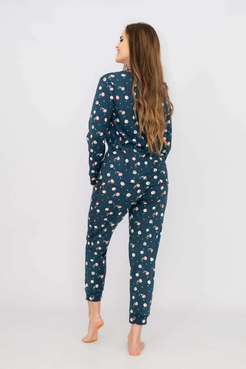 Ladies Printed Long Sleeve Pyjama Set