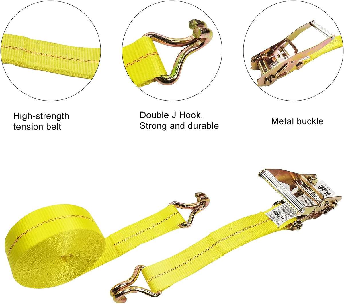 Ratchet Straps Tie Down Set 10m x 50mm