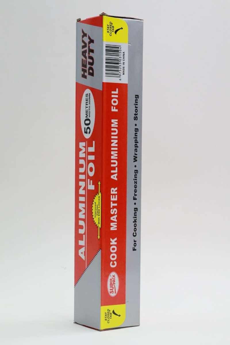 50m Heavy Duty Aluminum Cooking Foil Wrap 300mm X 50m