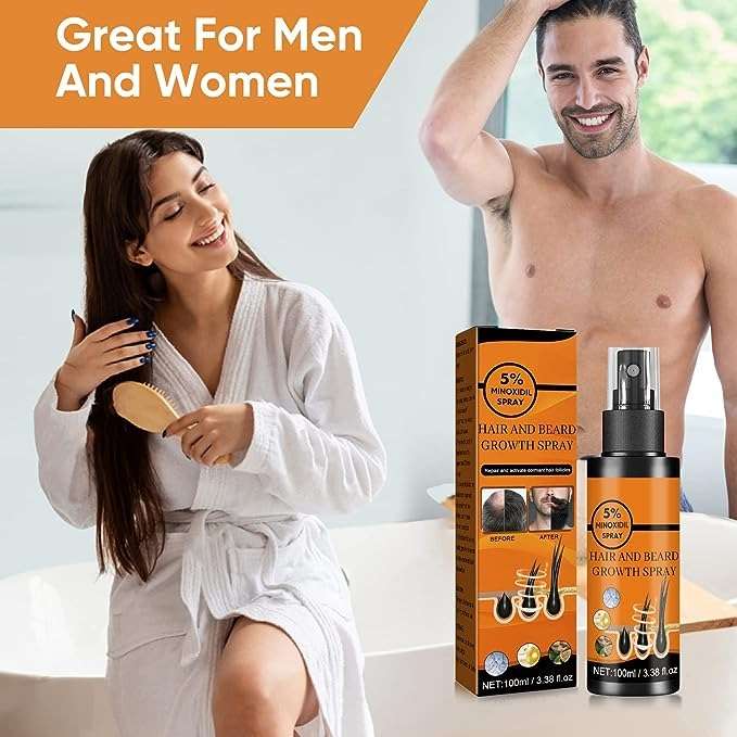 Hair & Beard Growth Spray 100ml With 5% Minoxidil