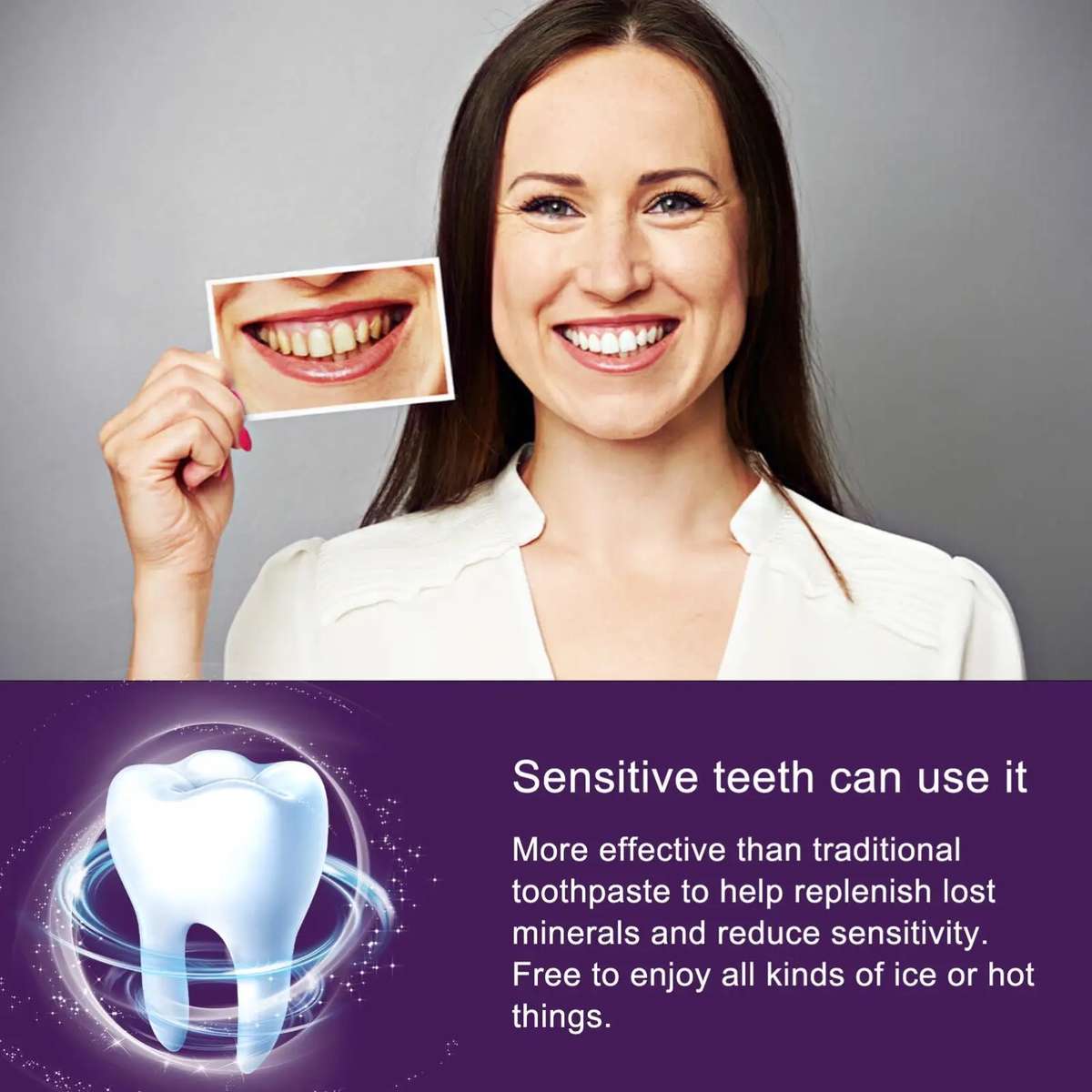 V34 Purple Corrector Teeth Whitening Toothpaste 60g PROMO-2-FOR-1