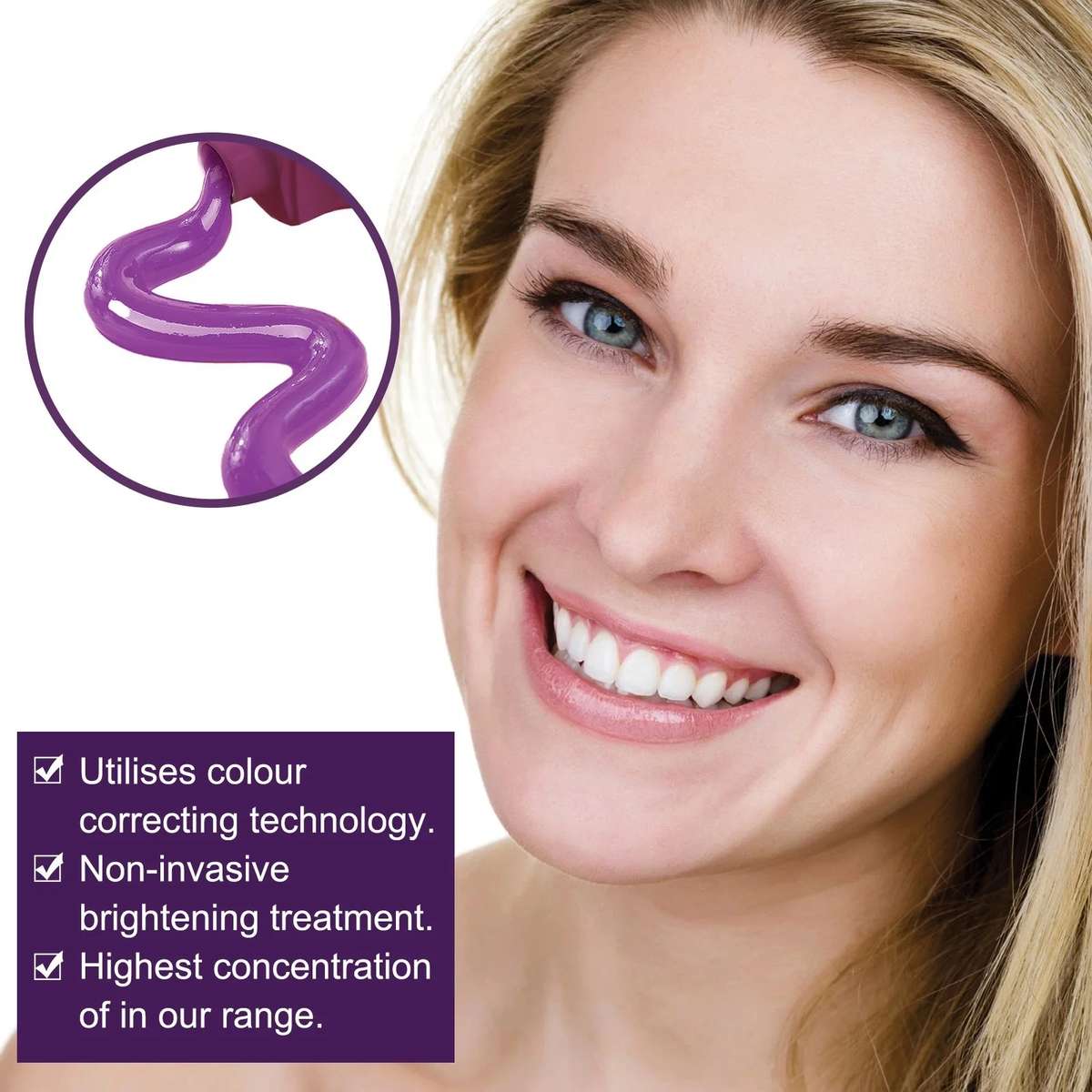 V34 Purple Corrector Teeth Whitening Toothpaste 60g PROMO-2-FOR-1