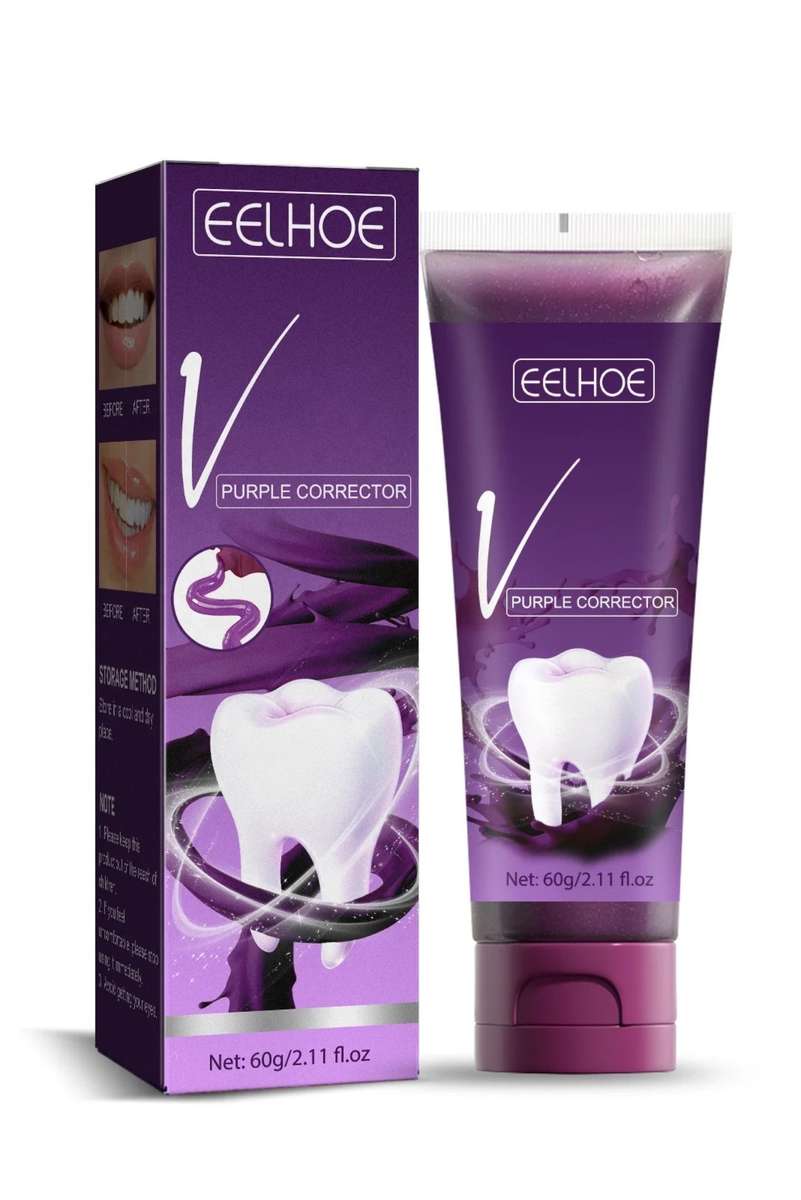 V34 Purple Corrector Teeth Whitening Toothpaste 60g PROMO-2-FOR-1