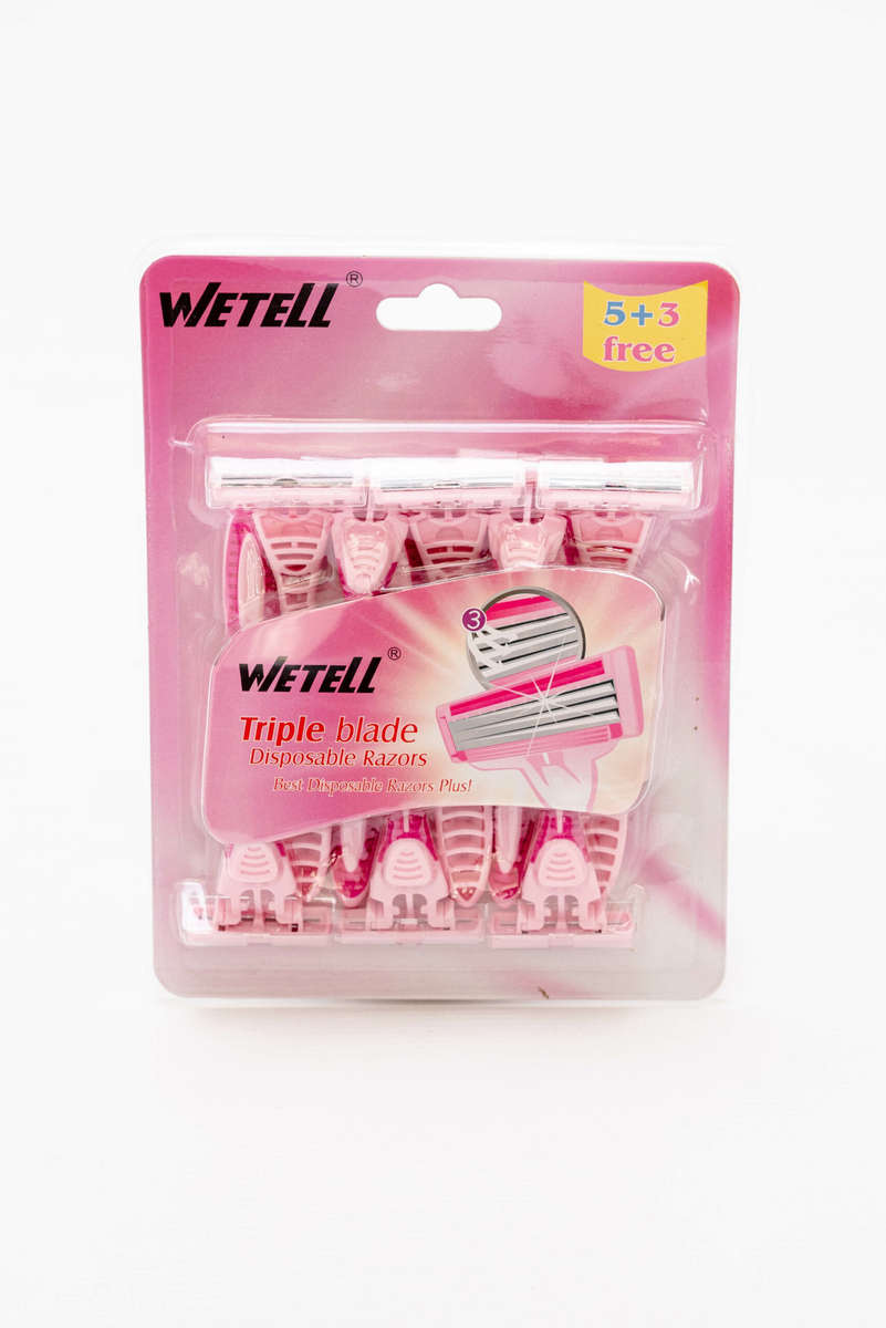 Wetell Pink Ladies Disposable 8 Pack Razors Blades