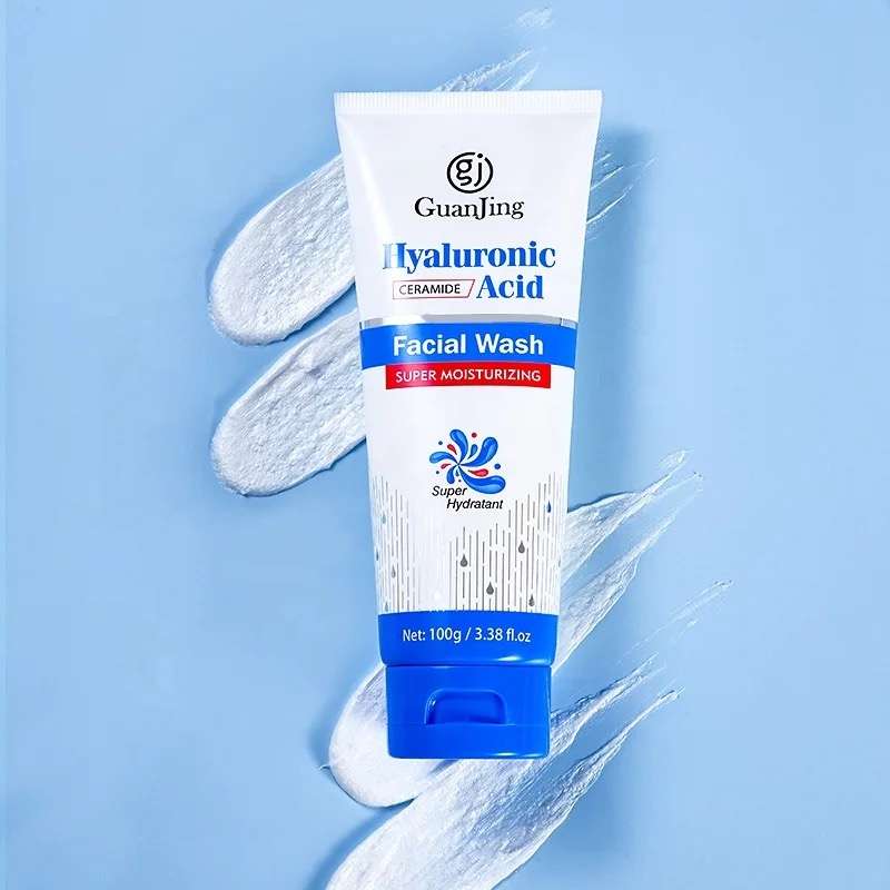 Deep Cleansing Face Wash Hyaluronic Acid Repair Moisturizing Facial Cleanser for Women & Men 100g