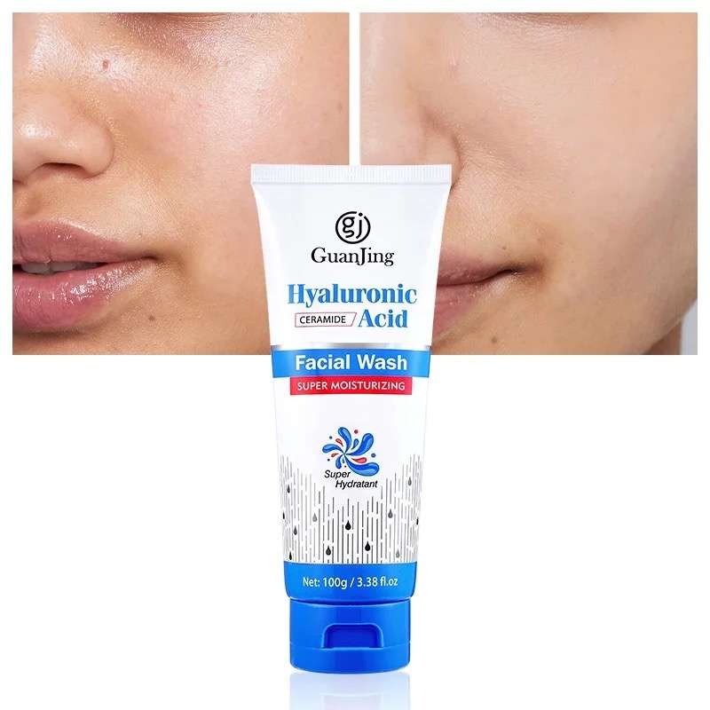Deep Cleansing Face Wash Hyaluronic Acid Repair Moisturizing Facial Cleanser for Women & Men 100g