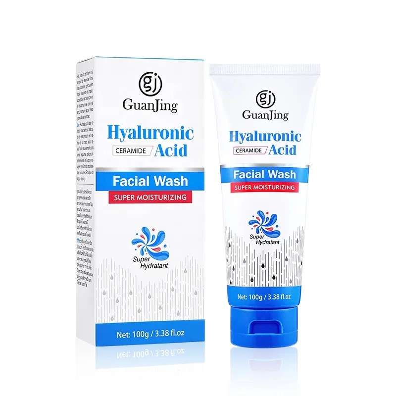 Deep Cleansing Face Wash Hyaluronic Acid Repair Moisturizing Facial Cleanser for Women & Men 100g