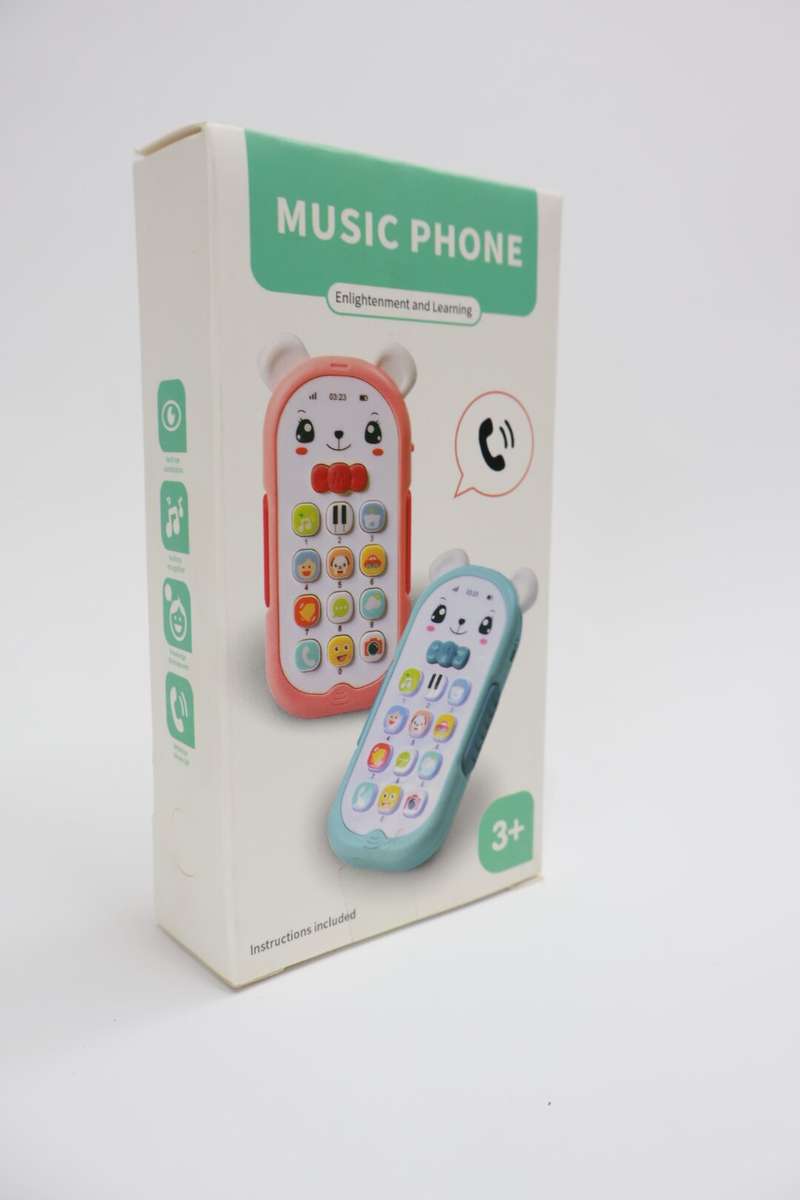 Cute Baby Bear Music Cellphone Educational Phone With Light And Music