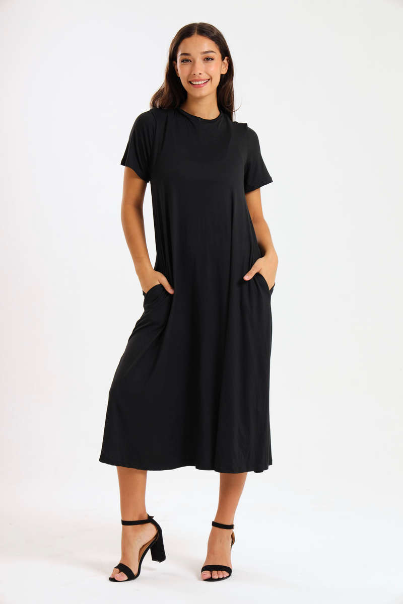 Pearson Short Sleeve Midaxi Summer Dress With Pockets