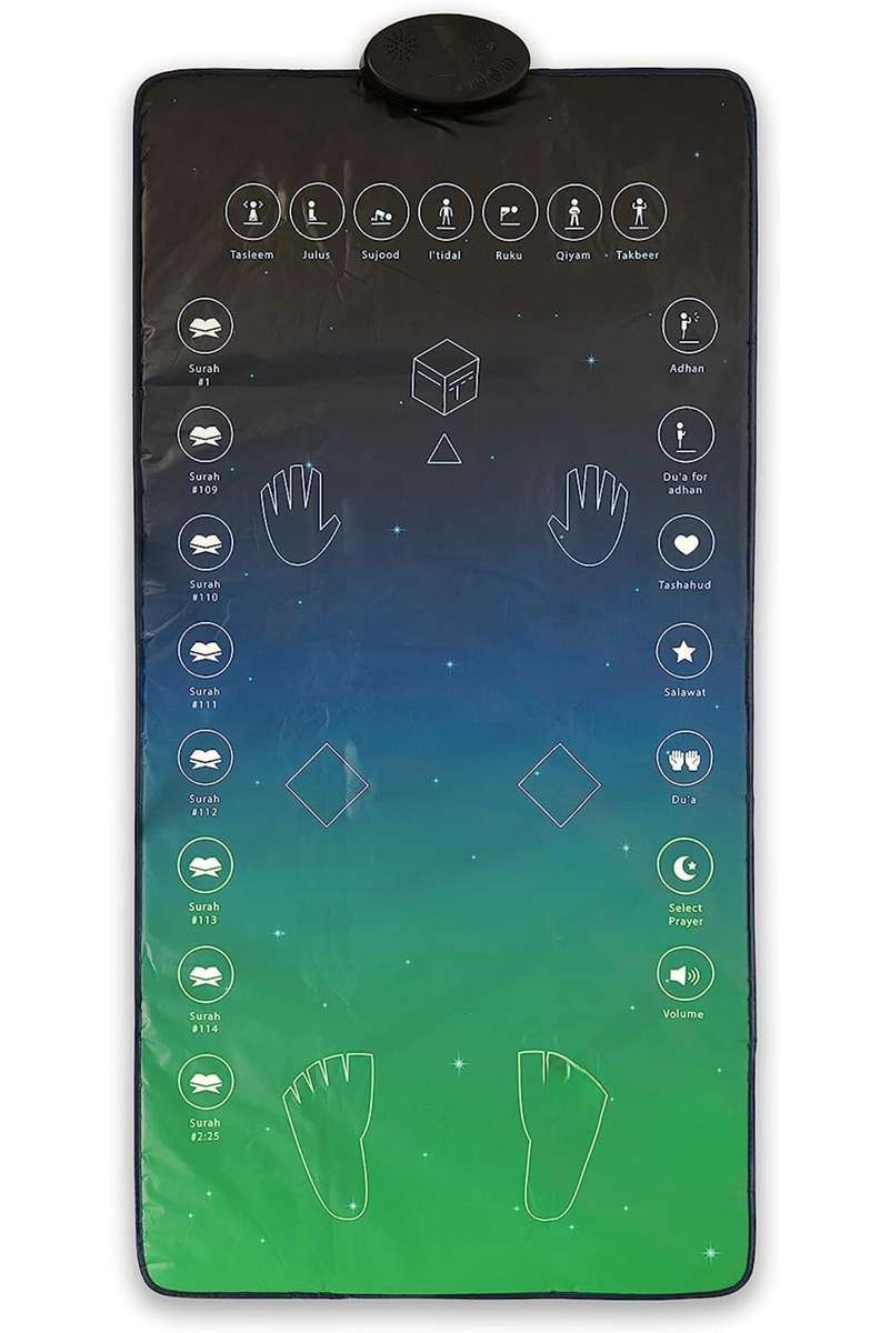 Smart Salah Mat Digital Interactive Educational Prayer Mat For Adults &amp; Kids 144cm x 75cm