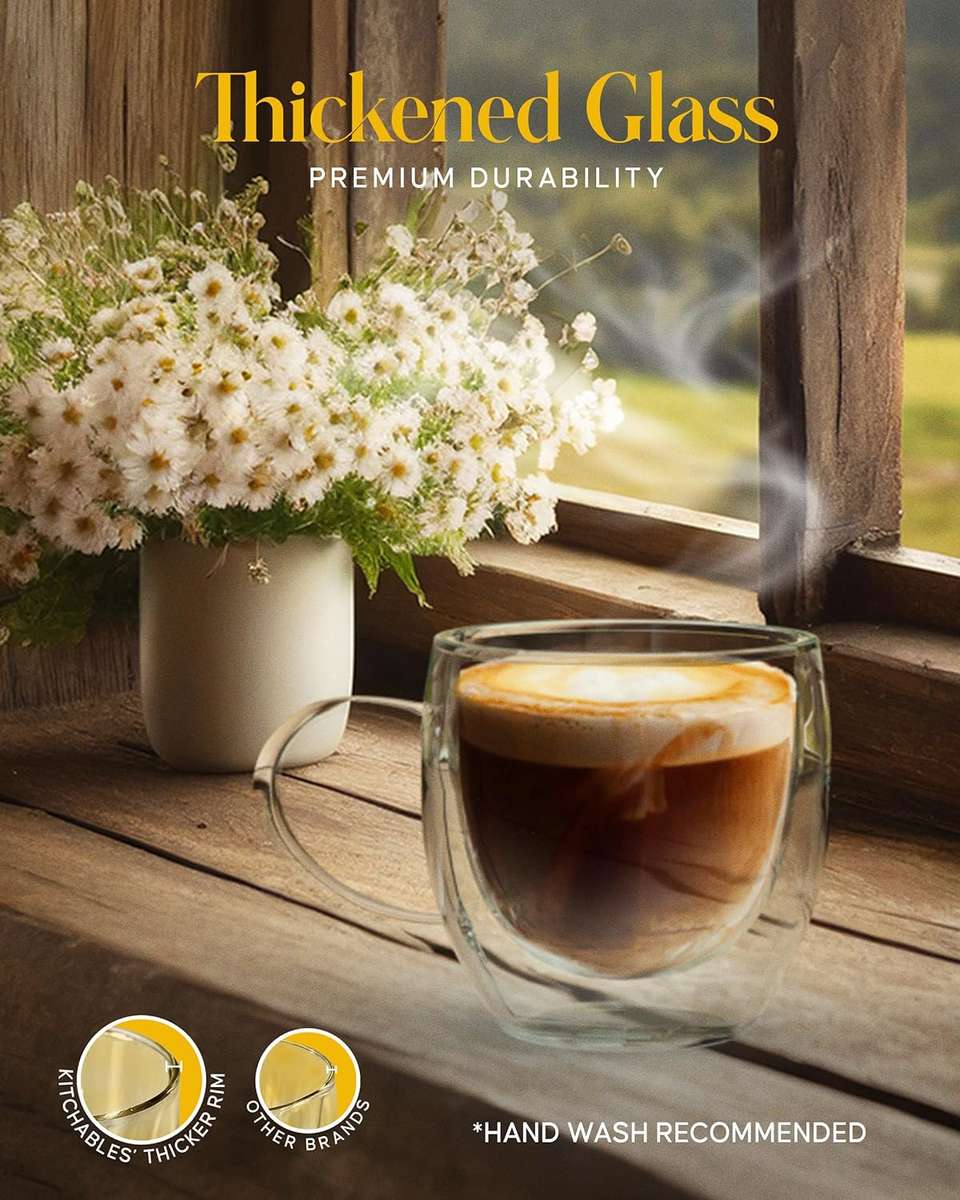 Senza 150ml Clear Double Wall Milk Coffee Tea Insulated Mug