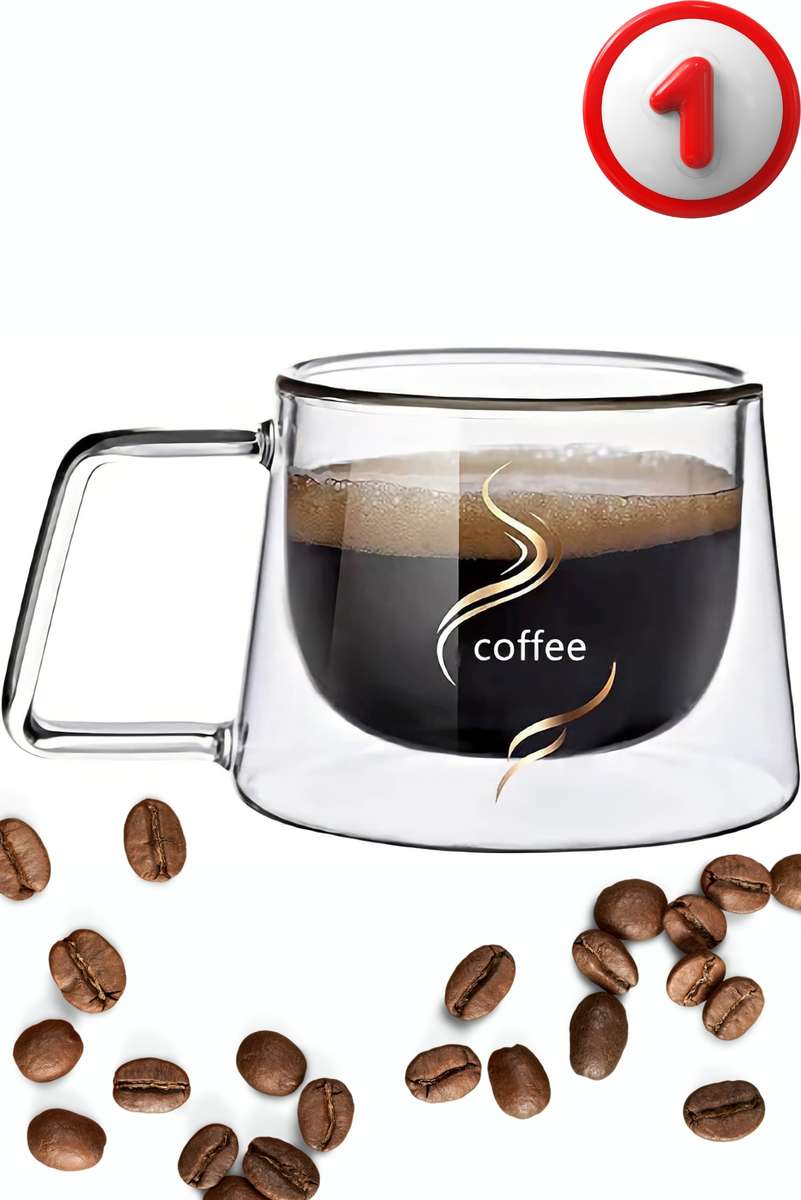 Senza 200ml Clear Double Wall Milk Coffee Tea Insulated Mug