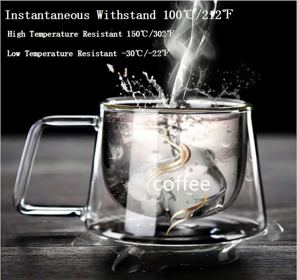 Senza 200ml Clear Double Wall Milk Coffee Tea Insulated Mug