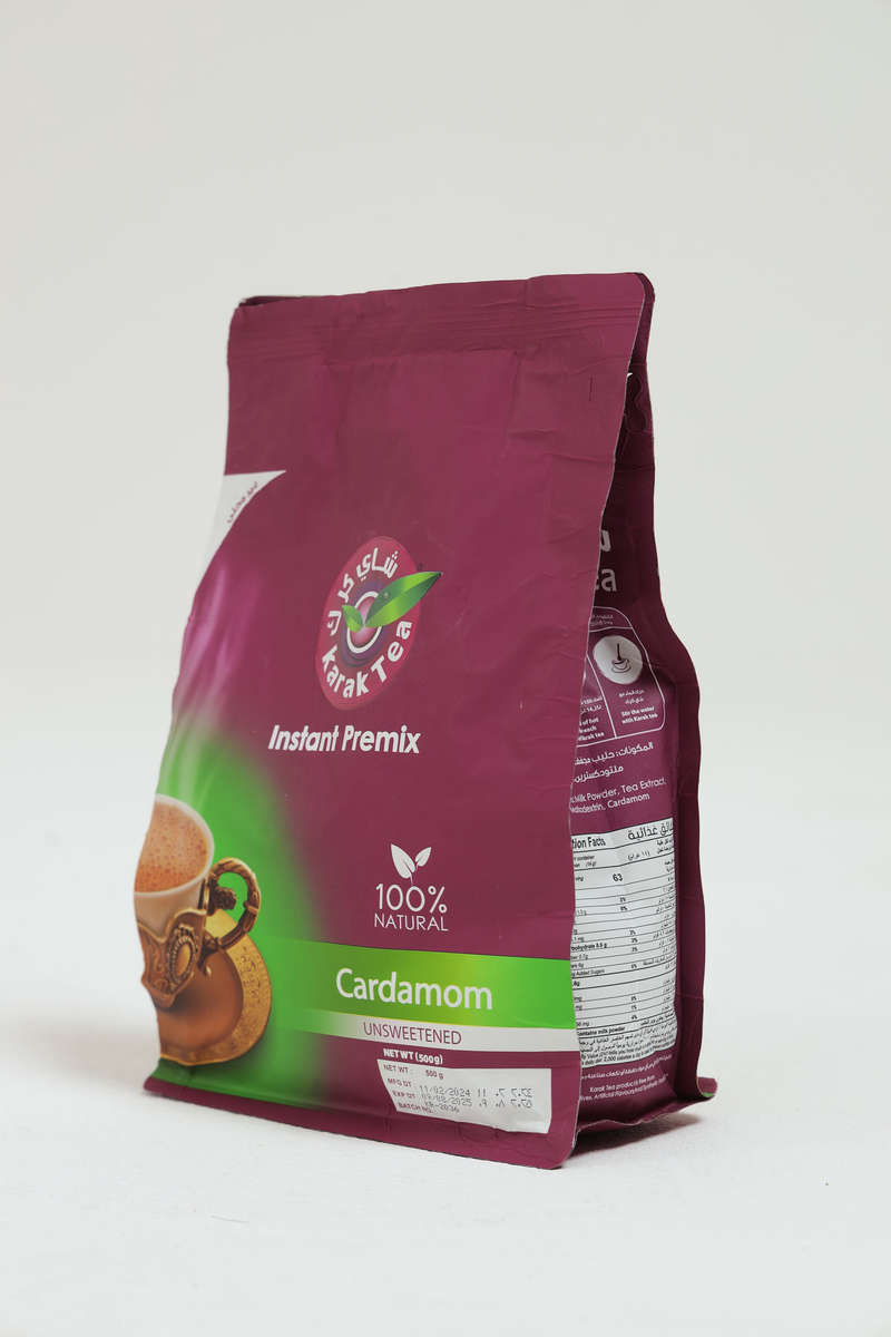 Karak Tea Chai Cardamom Unsweetened Instant Premix 500g Bag