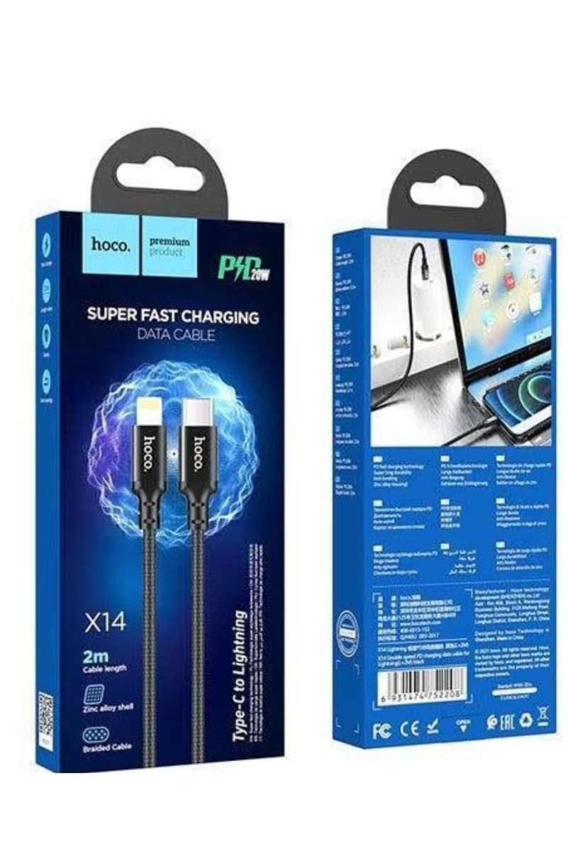 HOCO X14 Super Fast Type C To Lightning PD 20W Charging Cable