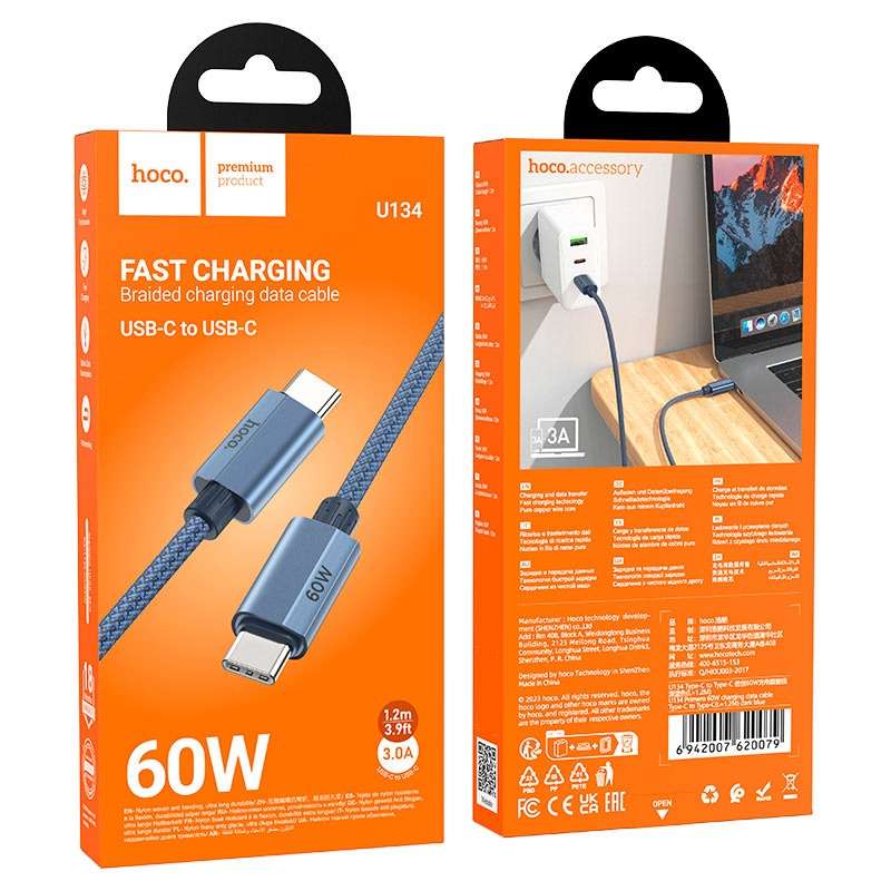 HOCO U34 Cable Type-C to Type-C Primero PD 240W Fast Charge