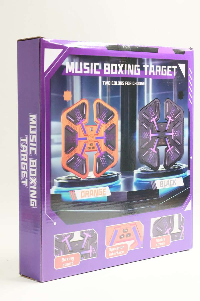 Smart Music Boxing 6 Target Workout Punching Wall Mounted Music Boxing Machine With LED Lights