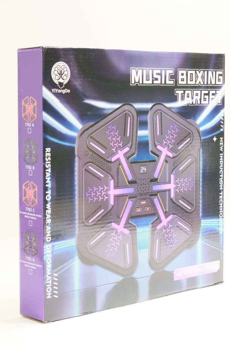 Smart Music Boxing 6 Target Workout Punching Wall Mounted Music Boxing Machine With LED Lights