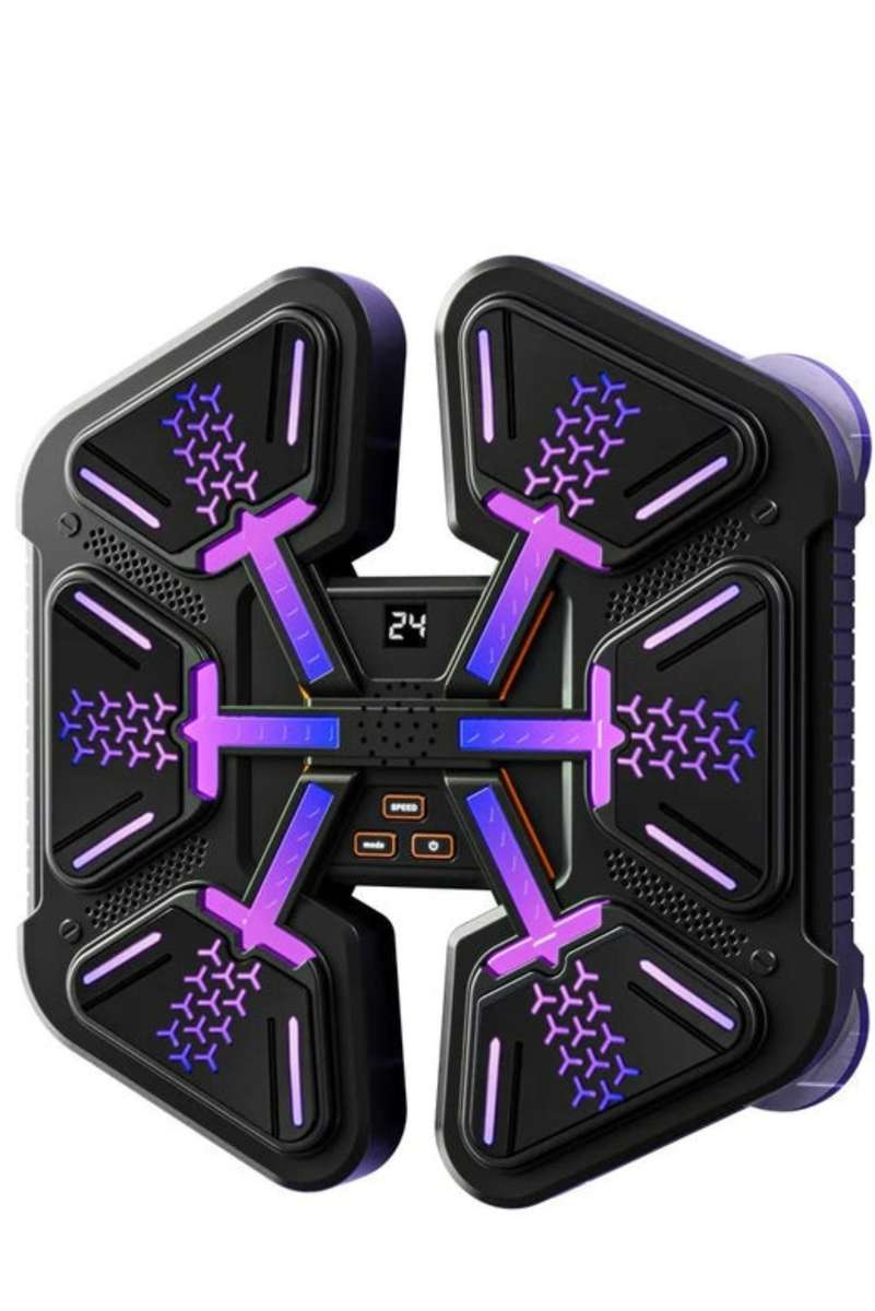 Smart Music Boxing 6 Target Workout Punching Wall Mounted Music Boxing Machine With LED Lights