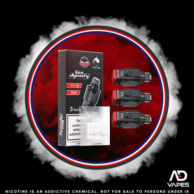 Orca Vape San Dynasty Replacement Pod 0.4 ohm 2ml 3 Pack