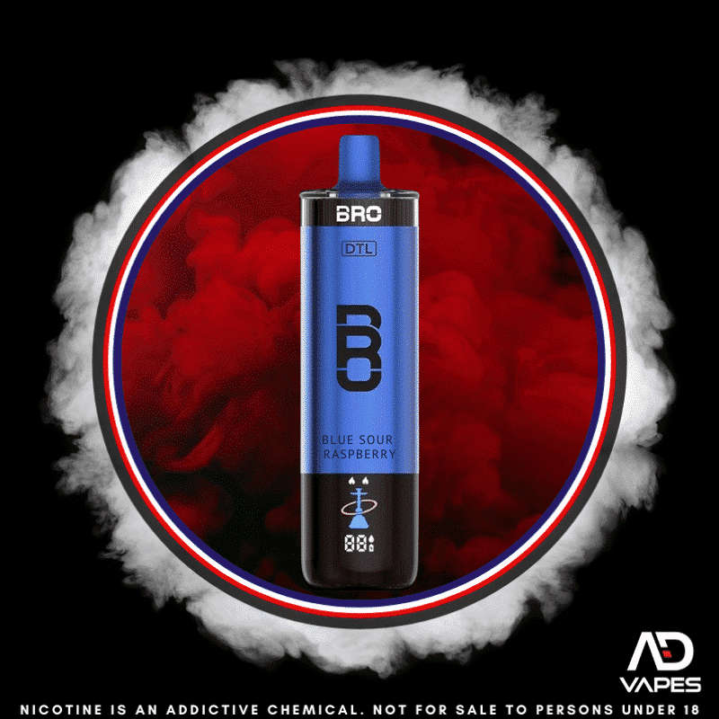 Bro Vapes Hookah DTL 40K 5mg Blue Sour Raspberry