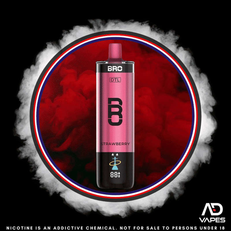 Bro Vapes Hookah DTL 40K 5mg Strawberry