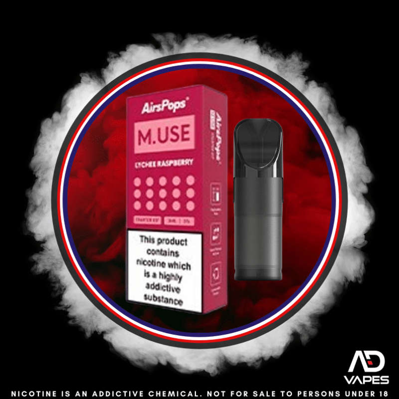 Airscream AirsPops M.USE Replacement Pod 50mg 3ml Lychee Raspberry