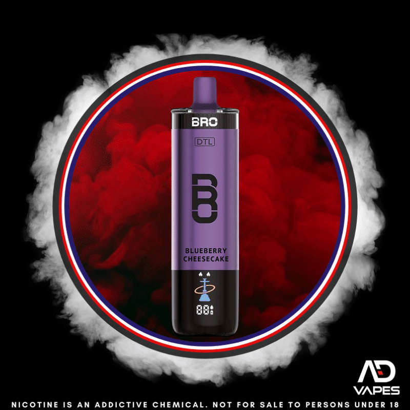Bro Vapes Hookah DTL 40K 5mg Blueberry Cheesecake