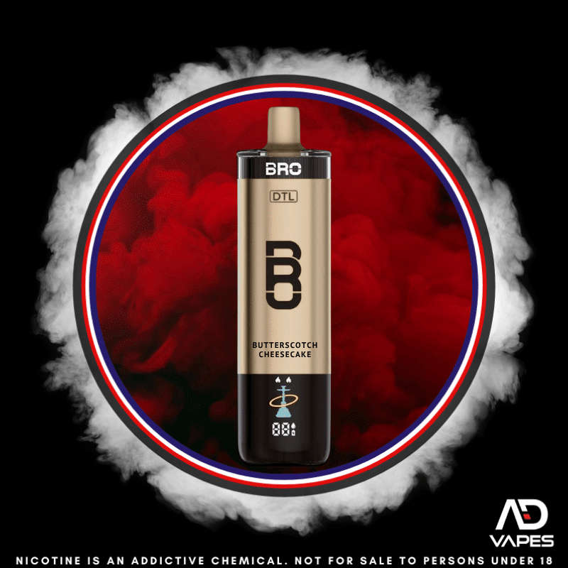 Bro Vapes Hookah DTL 40K 5mg Butterscotch Cheesecake