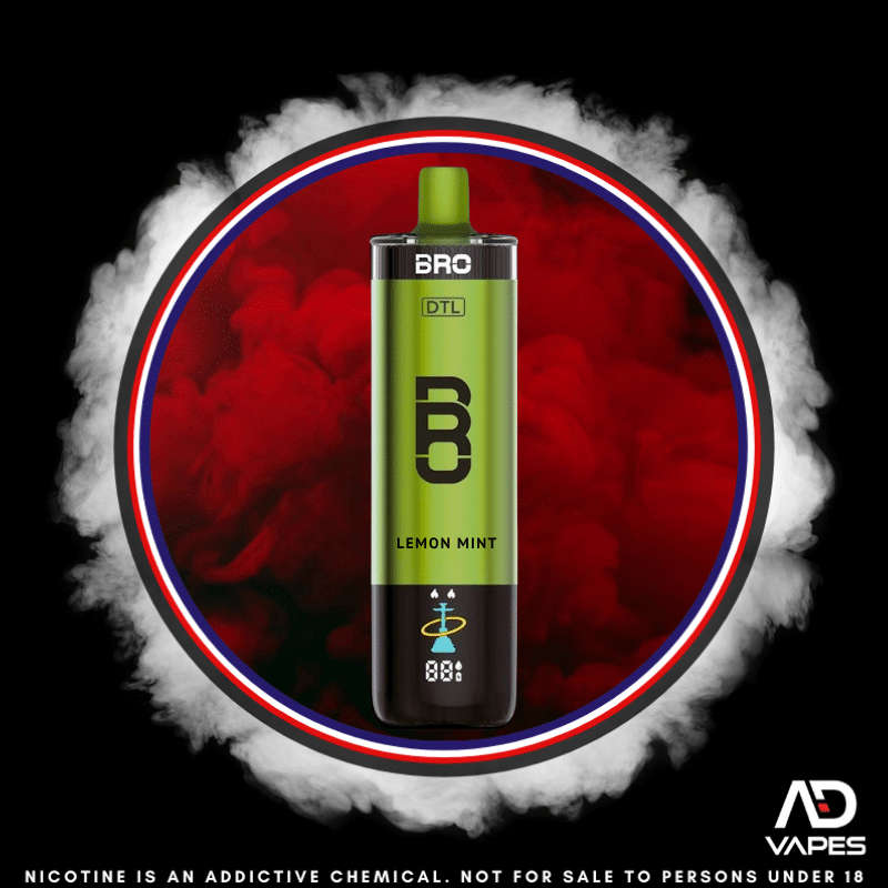 Bro Vapes Hookah DTL 40K 5mg Lemon Mint