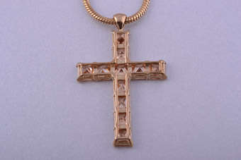 Gilt Modern Cross |  |