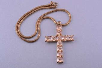Gilt Modern Cross |  |