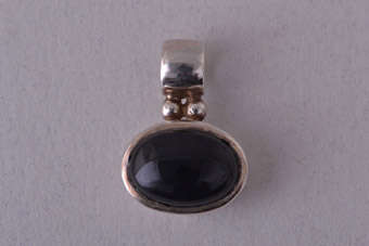 Silver Pendant With Onyx |  |