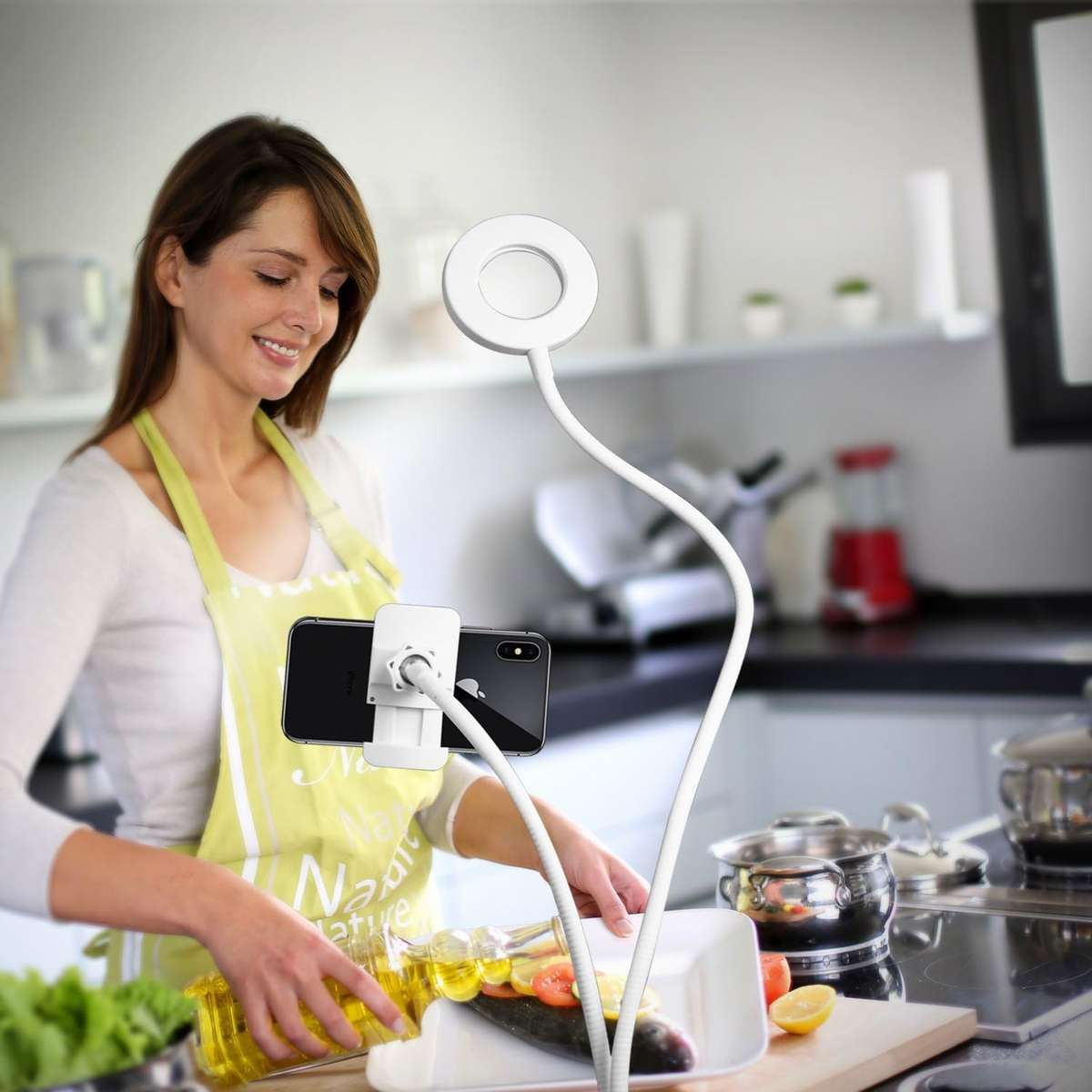 Multipurpose Selfie Ring Light with Lazy Bracket for Live Stream/Make up