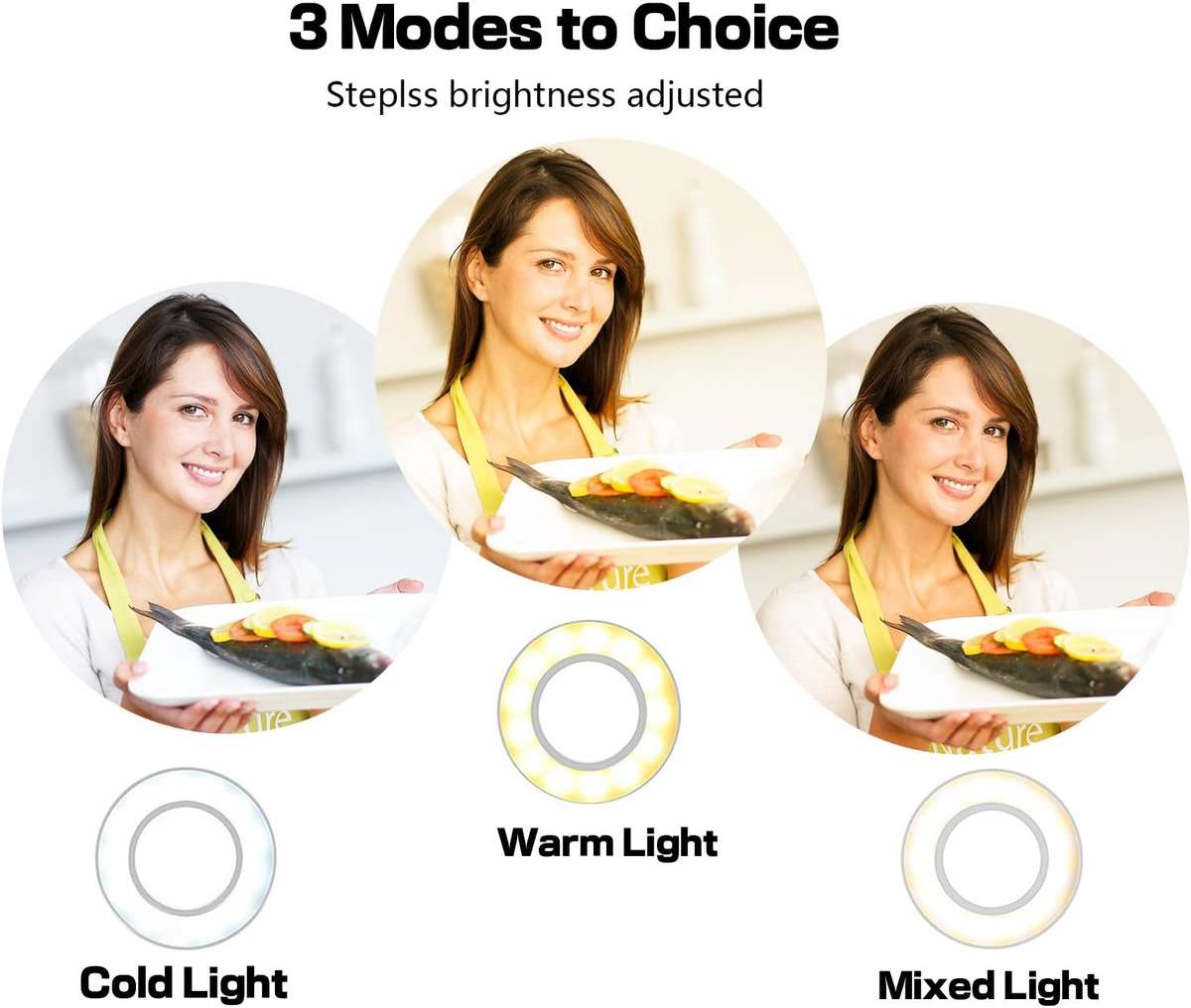 Multipurpose Selfie Ring Light with Lazy Bracket for Live Stream/Make up
