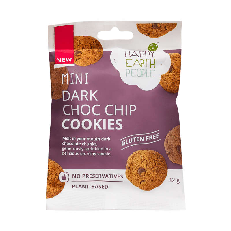 Happy Earth People Dark Choc Chip Mini Cookies 32g