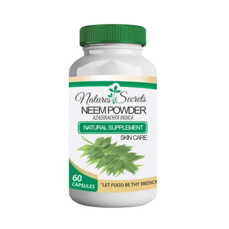 Nature's Secrets Neem Powder Capsules 60