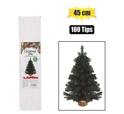 Xmas Tree 45cm Wooden Stand (100 tips)