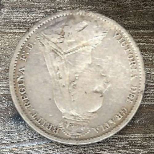 1890 *** British Silver 6P *** Worn silver coin